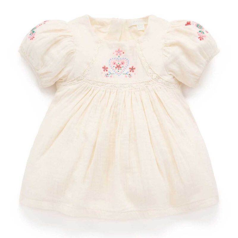Purebaby Embroidered Dress image number 0