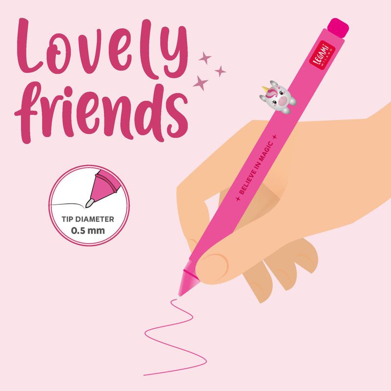 Legami Lovely Friends Gel Pen - Unicorn image number 2