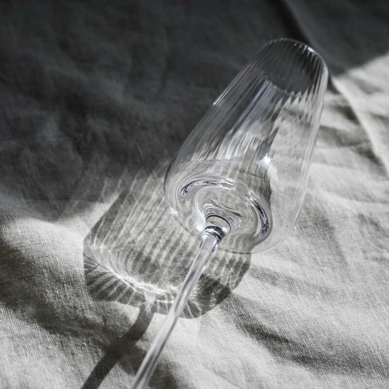 Home Lab Melted Crystal Champagne Flute Set of 4 image number 2