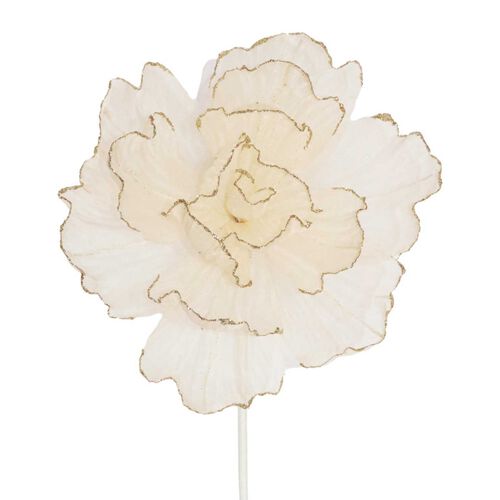 Peony Cream Organza