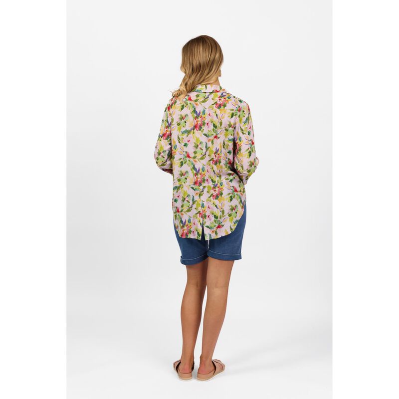 Vassalli Open Placket Shirt With Tab Sleeve image number 1