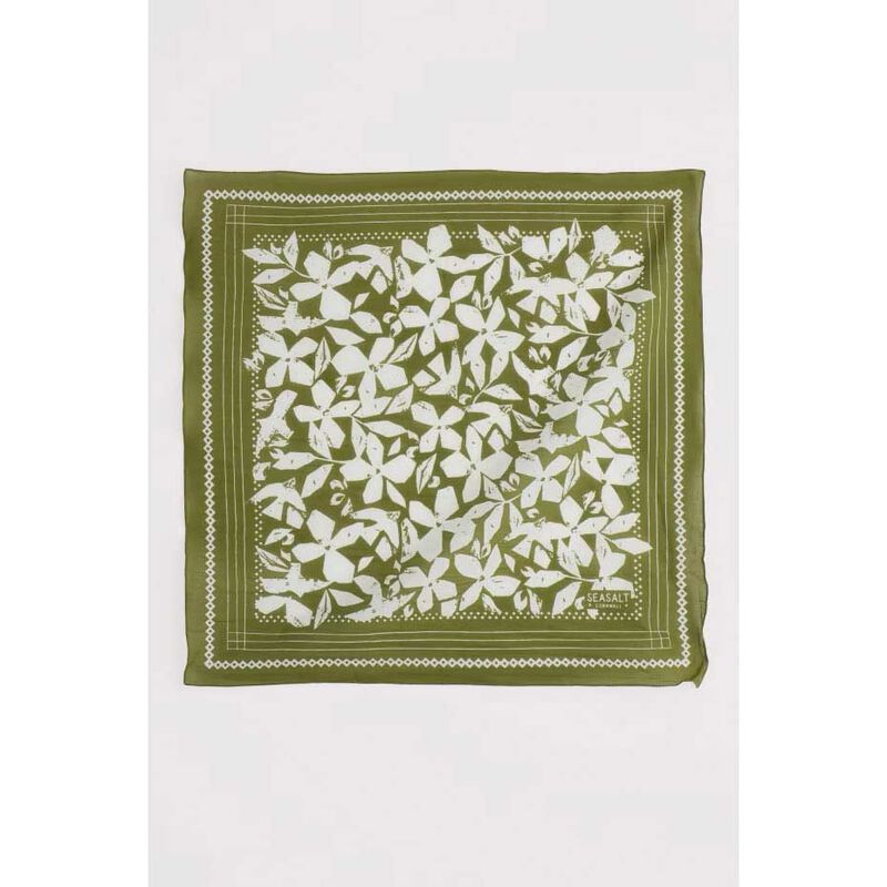 Seasalt Cornwall Sailor Square Headland Flower Dark Citron image number 3