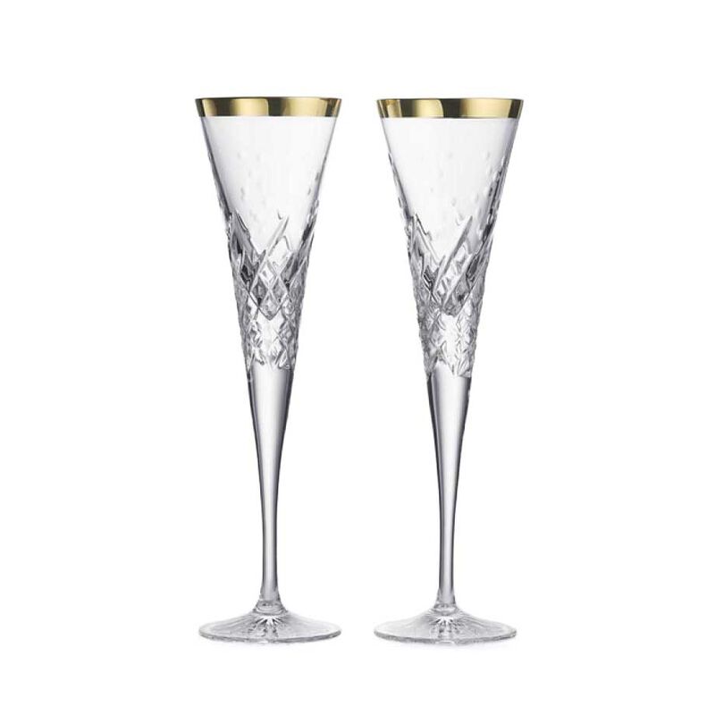 Waterford Celebrations Toasting Flute 145ml Gold Set of 2 image number 0