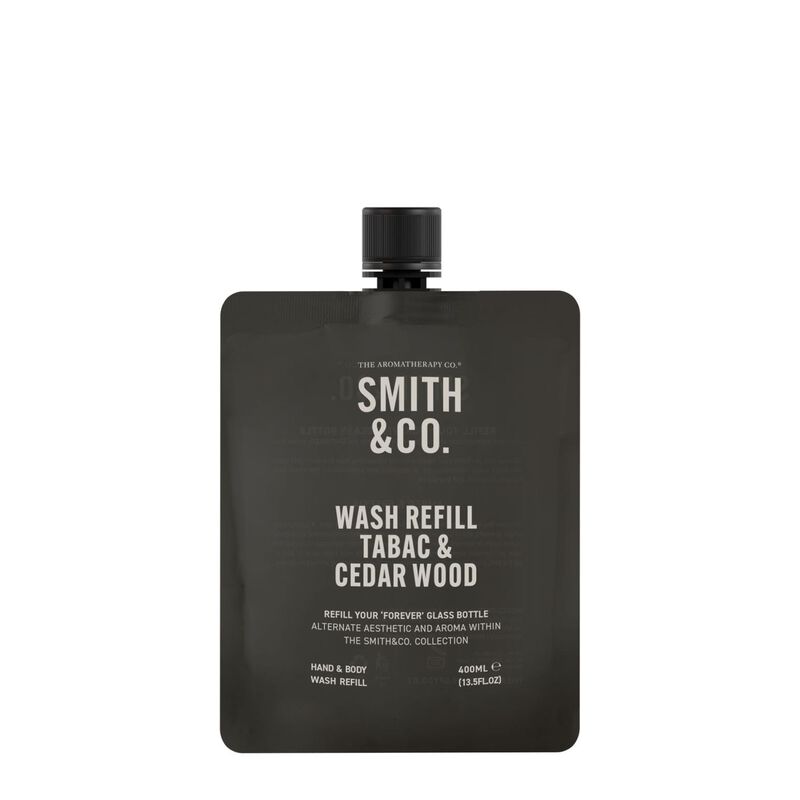 Smith & Co. Hand & Body Wash Refill 400ml - Tabac & Cedarwood image number 0