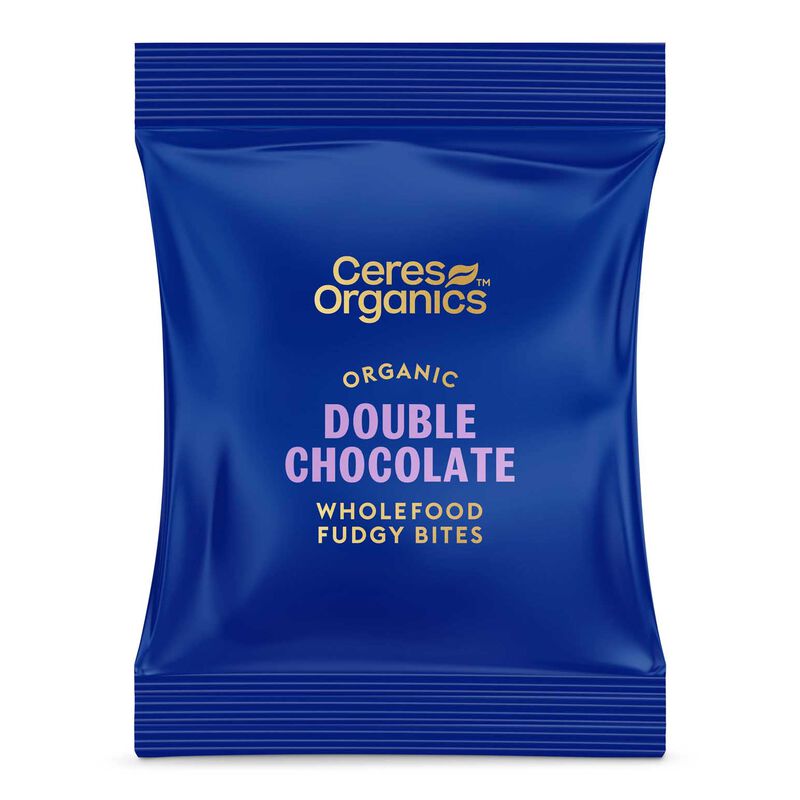 Ceres Organics Fudgy Bites Double Chocolate 4 x 30G Bag image number 1