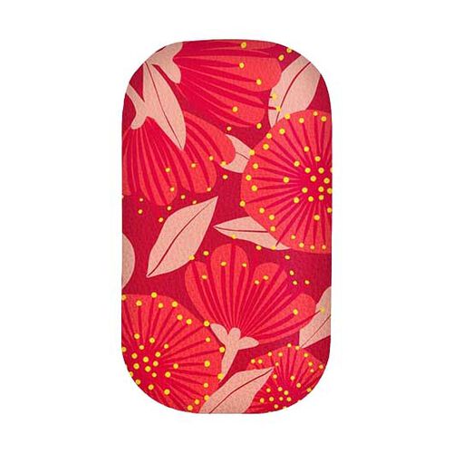 Bright Botanical Red Pohutukawa Trinket Box