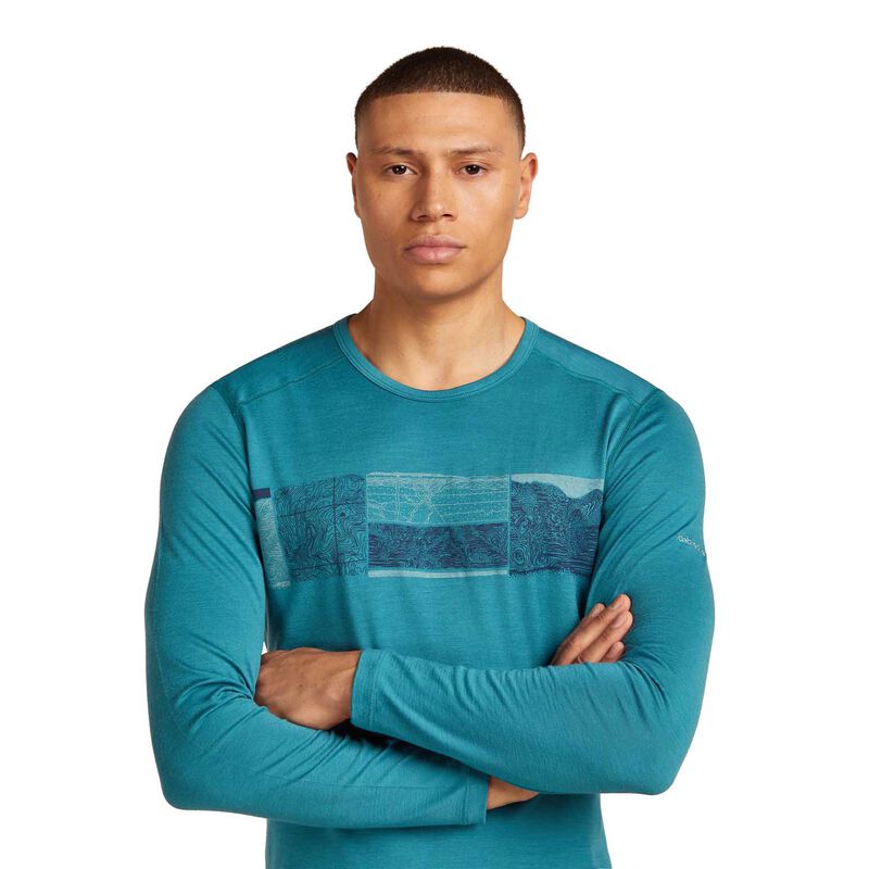 Icebreaker M Merino 200 Oasis LS Crewe Elevation Line image number 2