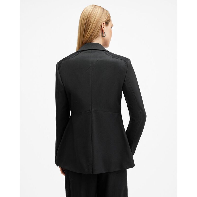 AllSaints Lacey Tailored Lace Trim Blazer image number 1
