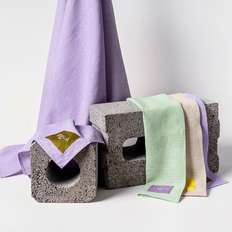 iittala Play Collection Tea Towel Beige Yellow image number 1