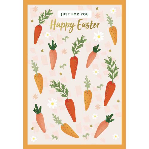 Image Gallery Easter Carrots Pattern Background Card
