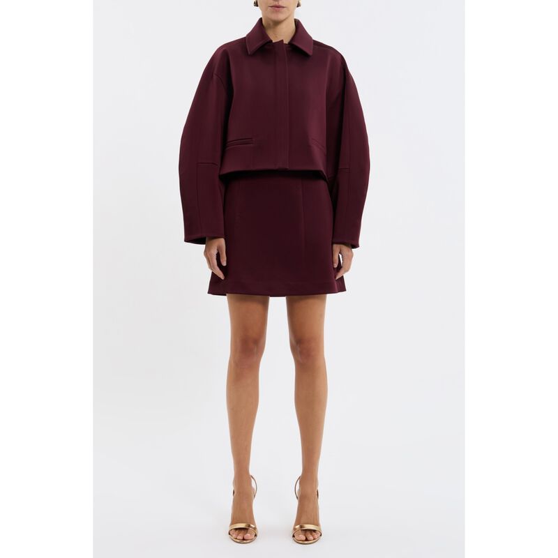 Rebecca Vallance Merlot Cropped Jacket image number 3