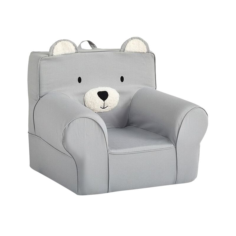 Pottery Barn Kids Anywhere Chair & Slip Cover Gray Bear image number 0