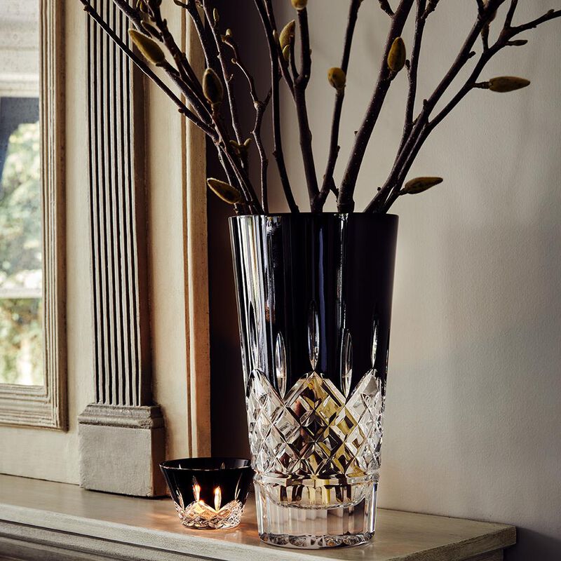 Waterford Lismore Black Vase 25cm image number 1
