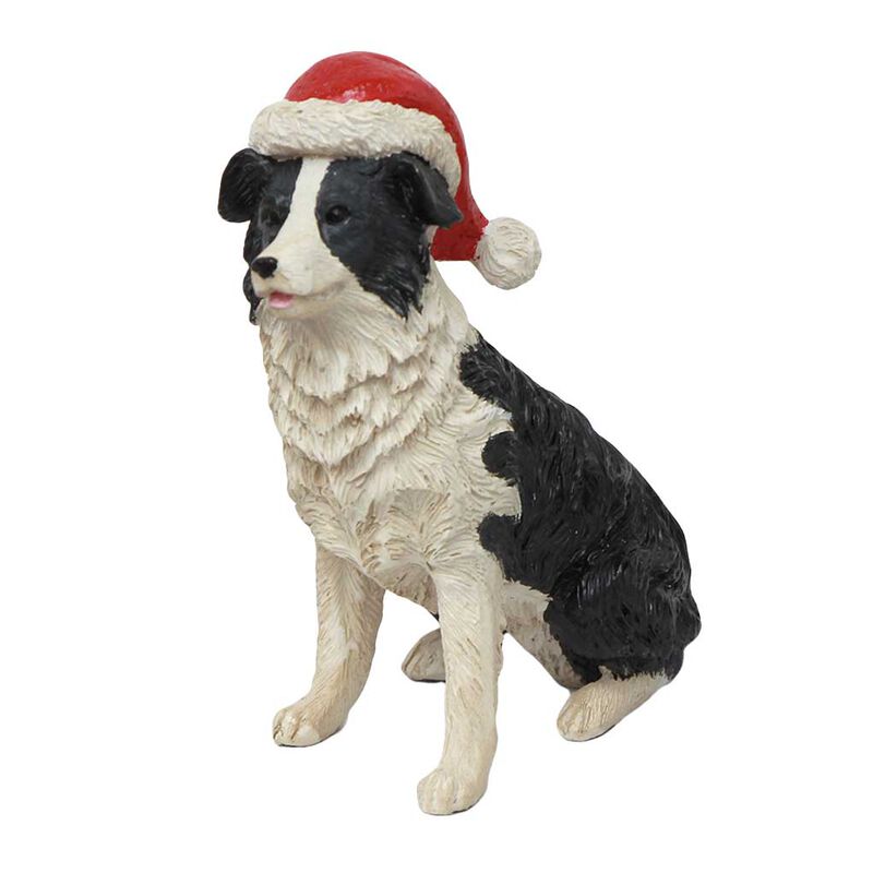 French Country Sheep Dog with Santa Hat image number 0