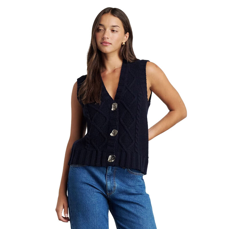 JAG Imogen Cable Knit Vest image number 0