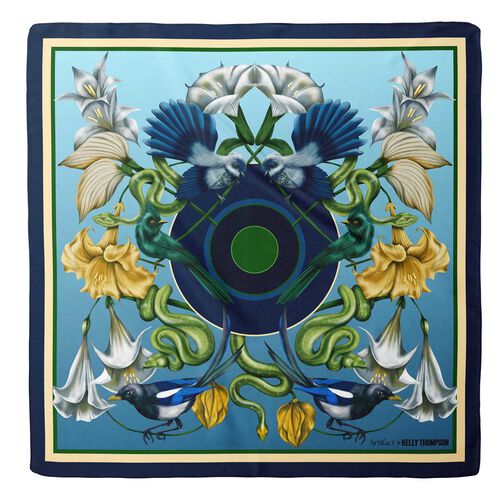 Artifact x Kelly Thompson Lush Square Silk Scarf