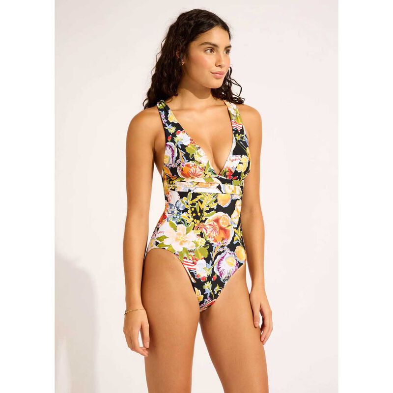 Seafolly Riviera Coast Cross Back One Piece Swimsuit image number 3
