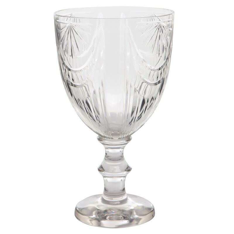 French Country Sunrise Cut Glass Hurricane image number 0
