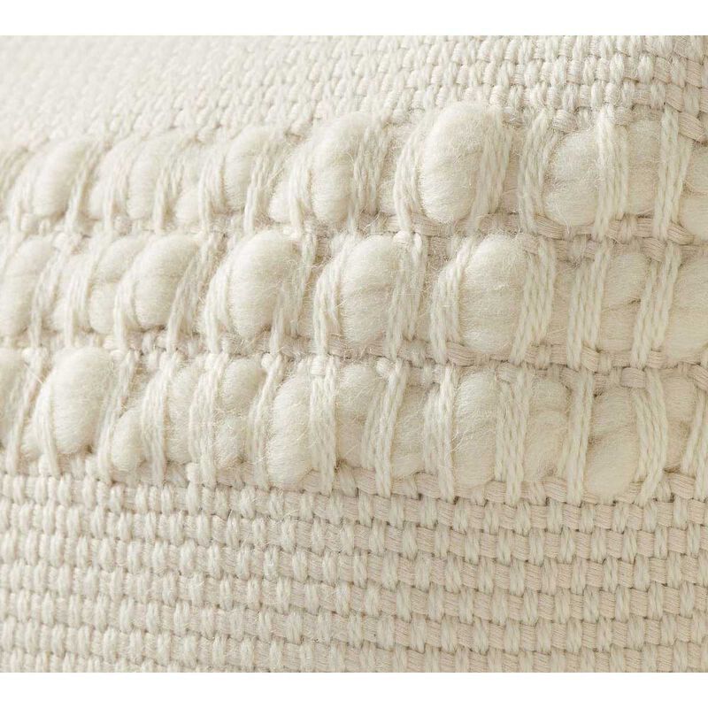 Pottery Barn Reed Textured Stripe Lumbar 40x66cm Ivory image number 1