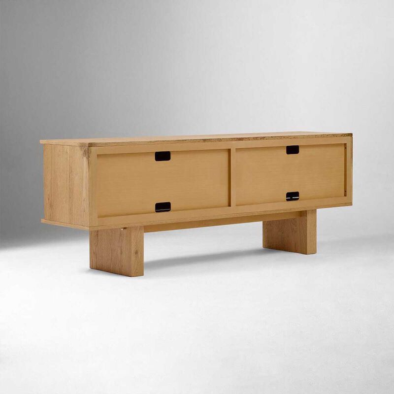 West Elm Buxton Media Console Blonde image number 1