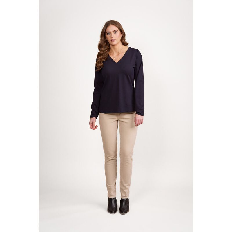 Vassalli V Neck Long Sleeve Top image number 5