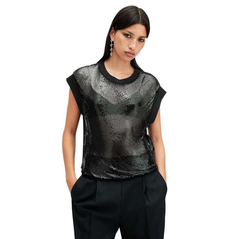 AllSaints Shane Chain Mail Top image number 0