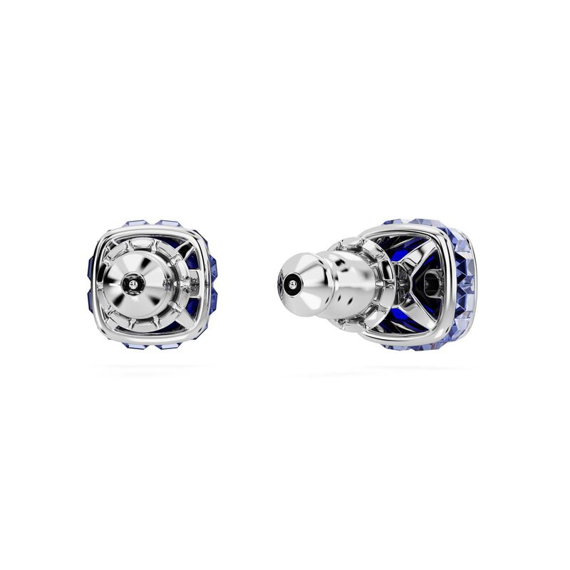 Swarovski Birthstone Square Cut Stud Earrings - September Blue image number 3