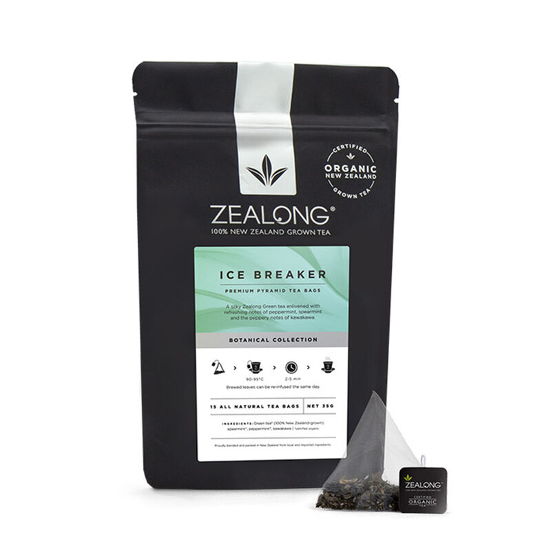 Zealong Ice Breaker Green Tea Bags With Mint & Kawakawa 35g image number 0