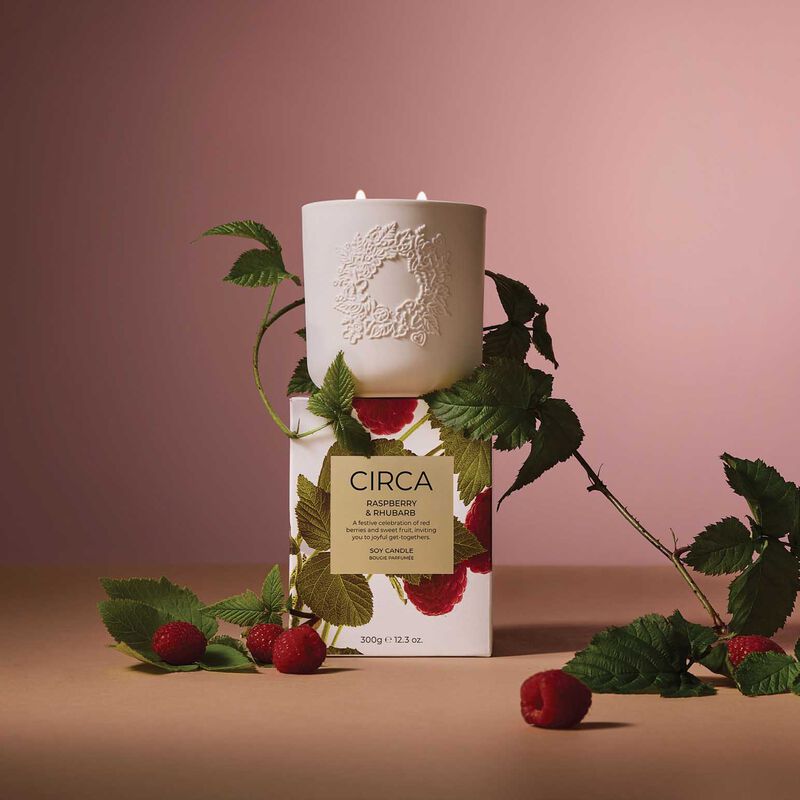CIRCA Raspberry & Rhubarb Soy Candle 300g image number 1