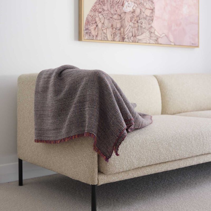 Città Misto Blanket Navy/Persimmon 160x210cm image number 1