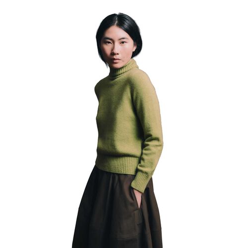 Standard Issue Merino Okewa Crop Funnel Neck Jersey