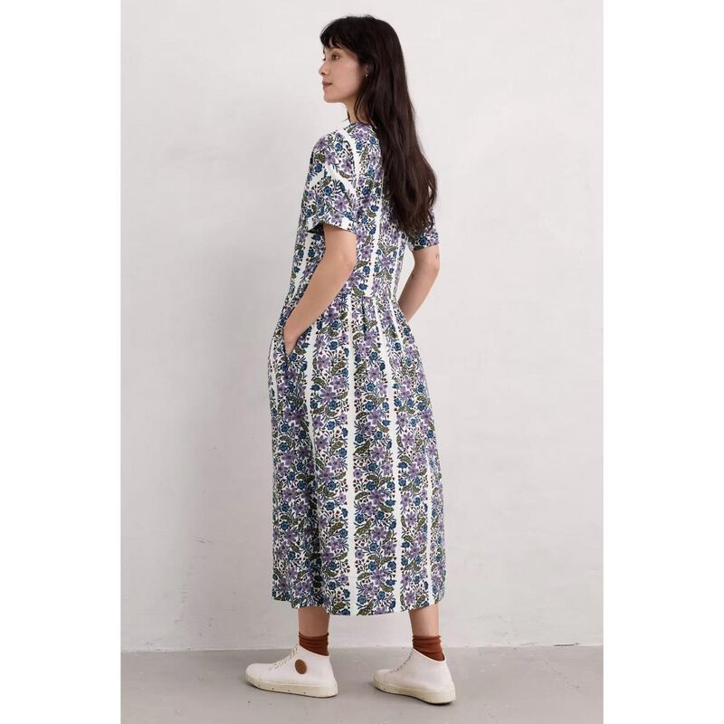 Seasalt Cornwall Brouse Dress Etched Bloom Chalk image number 1