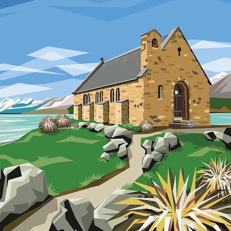 Ira Mitchell Church Of The Good Shepherd Matted Print image number 0