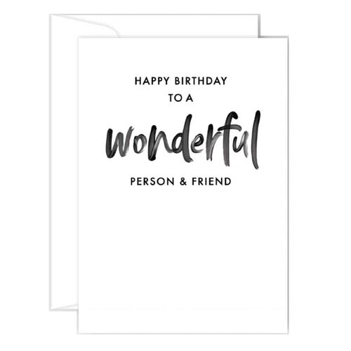 Poppy Card - Happy Birthday Wonderful Friend