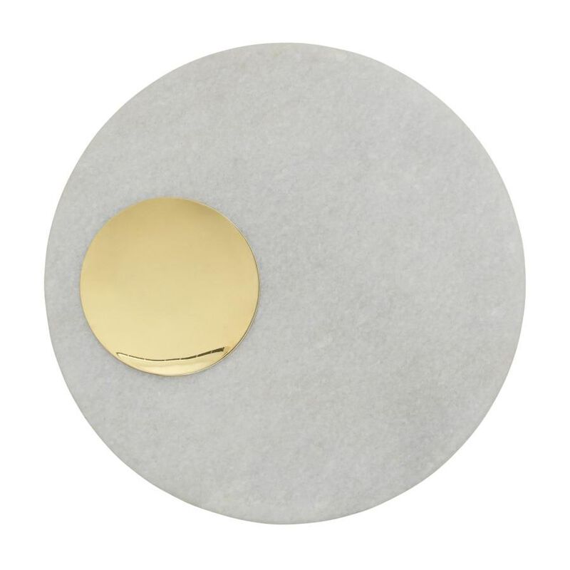 Tom Dixon Stone Serve Board White Morwad Marble & Brass image number 1