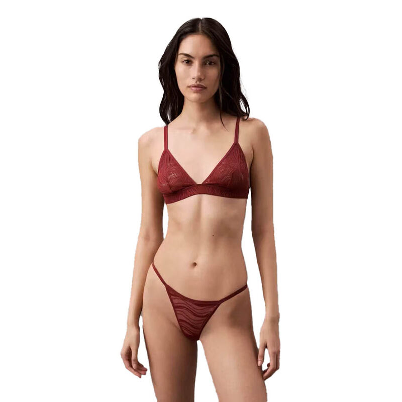 Calvin Klein Sheer Lace String Thong image number 0