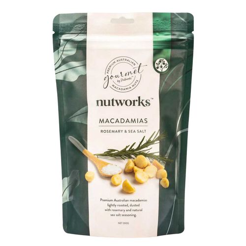 Nutworks Rosemary & Sea Salt Macadamias 75g