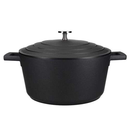 MasterCraft Cast Aluminium Casserole Dish Gift Boxed 24cm - Black