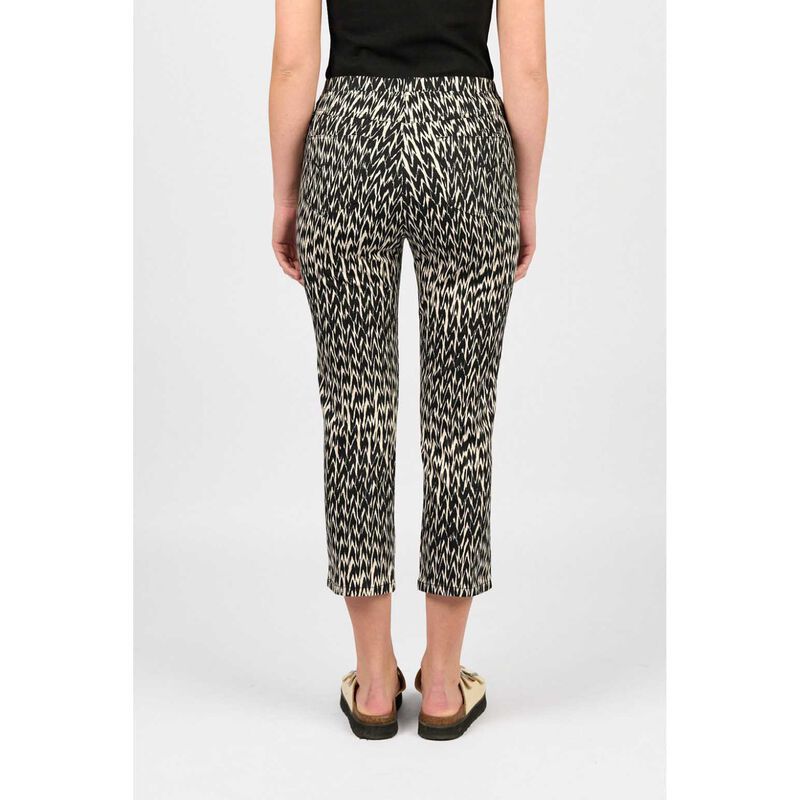 Vassalli Printed Slim Leg 7/8 Length Lightweight Pull On Pant image number 1