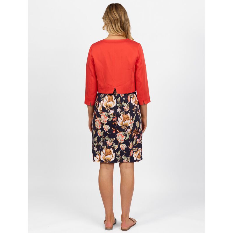 Vassalli 3/4 Sleeve Single Button Cropped Jacket image number 8