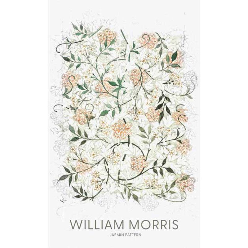 William Morris Jasmine A2 Framed Print, Contemporary Black Frame image number 0