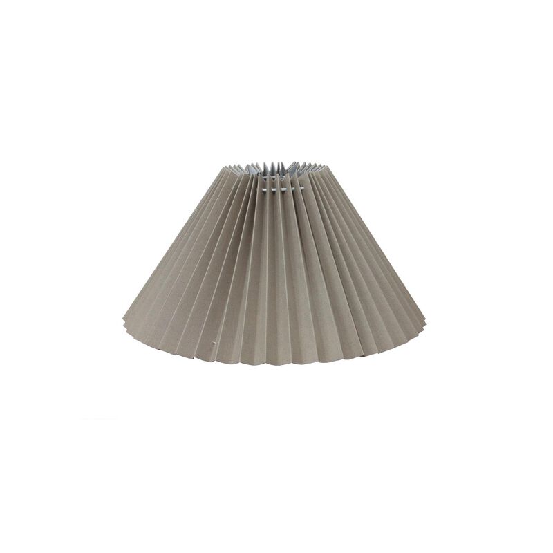 French Country Pleated Linen Shade 26cmD Taupe image number 0
