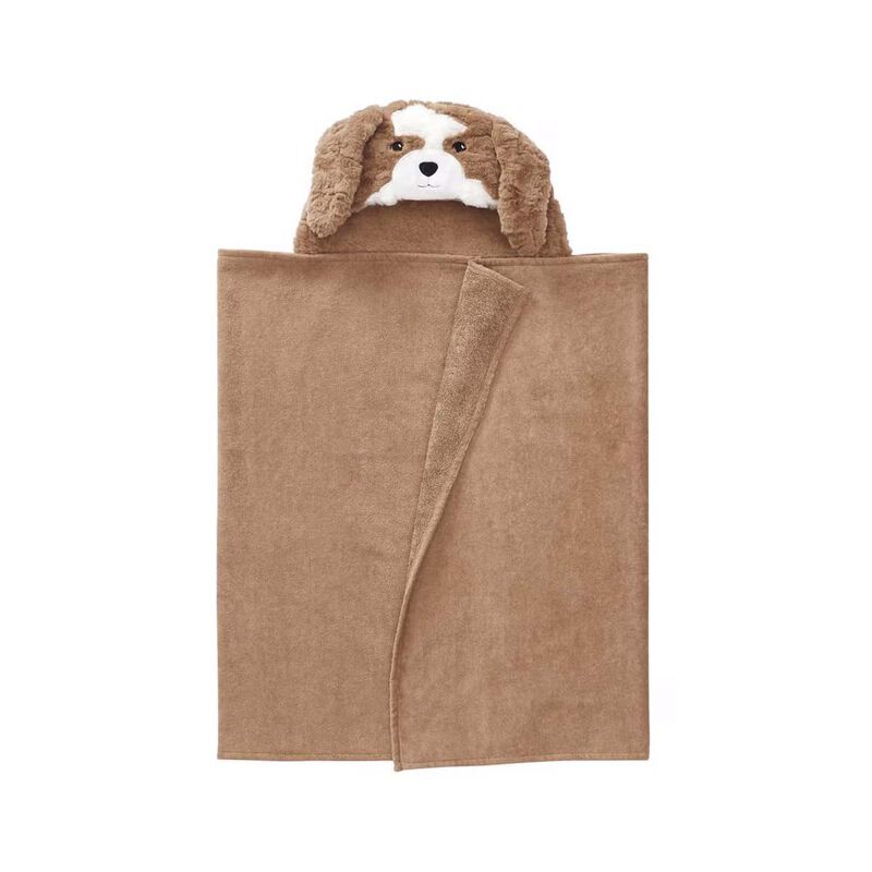 Pottery Barn Kids Jack Spaniel Fur Kid Bath Wrap image number 2