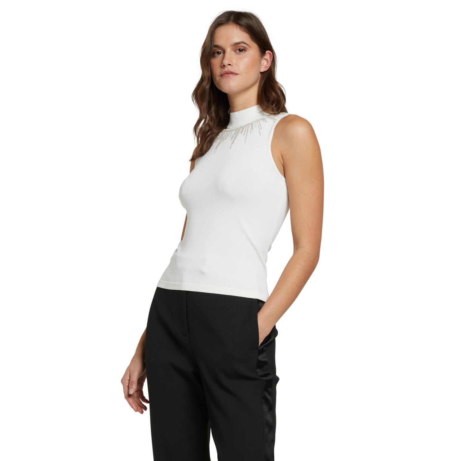 Ted Baker Larinaa Fitted Knit Vest With Embellishment Ballantynes Department Store