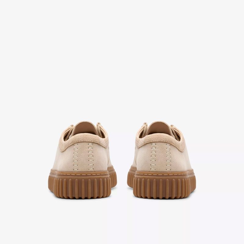 Clarks Mens Torhill Lo Ecru Suede image number 3