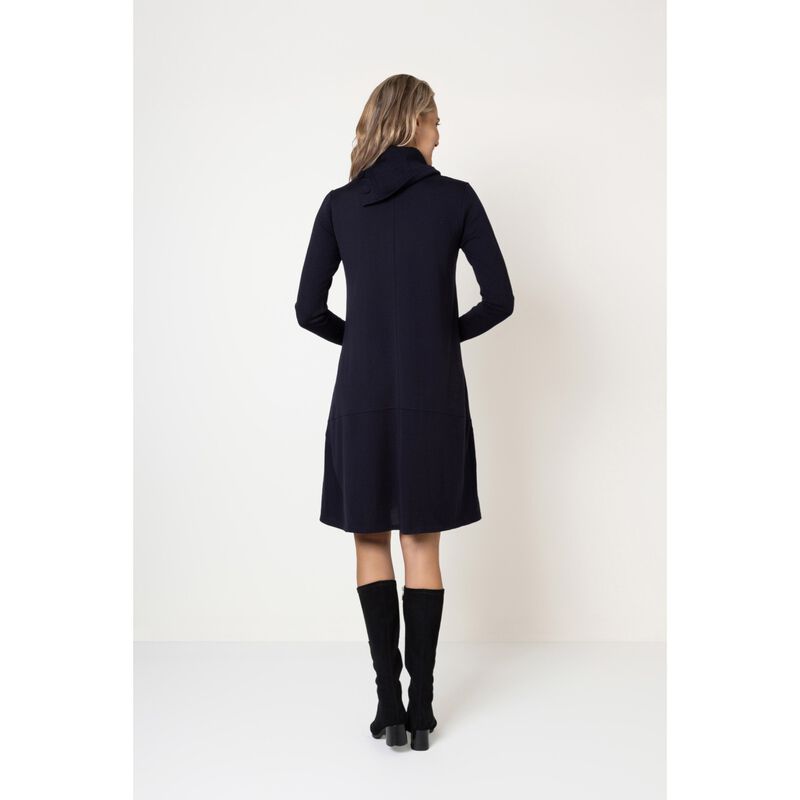 B Merino Cowl Neck Dress image number 9