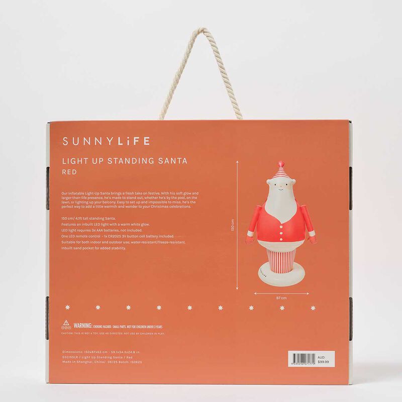 SUNNYLiFE Light Up Standing Santa Red image number 3