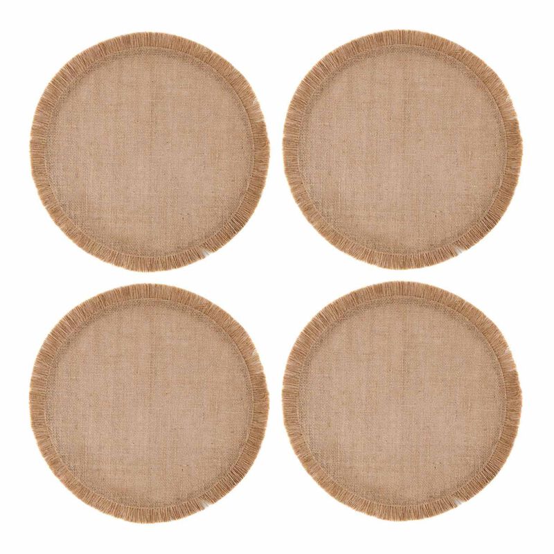Mikasa Round Placemat Set Of 4 Hessian 38cm image number 0