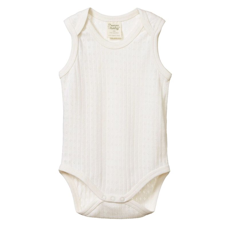 Nature Baby Pointelle Singlet Bodysuit image number 0