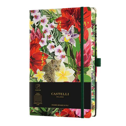 Castelli Eden A5 Ruled Leopard Notebook